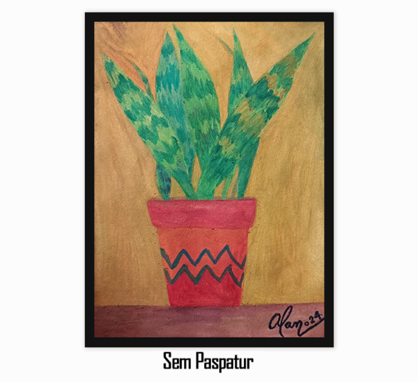Aquarelas Radiantes #030 - "Dracaena Trifasciata" - (Obra Original) - Image 3