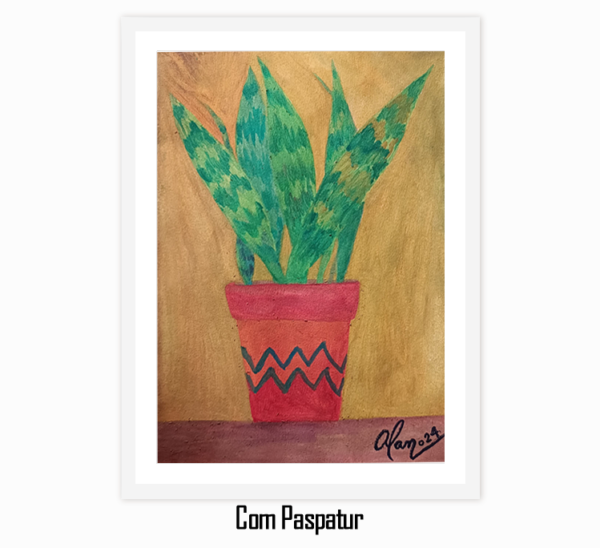 Aquarelas Radiantes #030 - "Dracaena Trifasciata" - (Obra Original) - Image 4